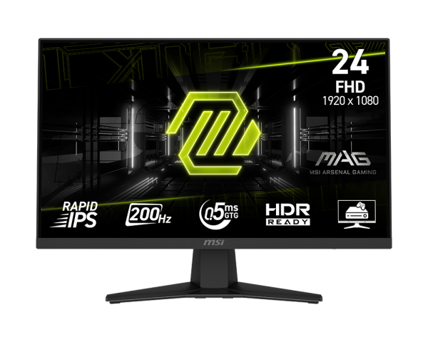 MSI MAG 244F 23.8” FHD Gaming Monitor – 200Hz, 0.5ms GtG, AMD